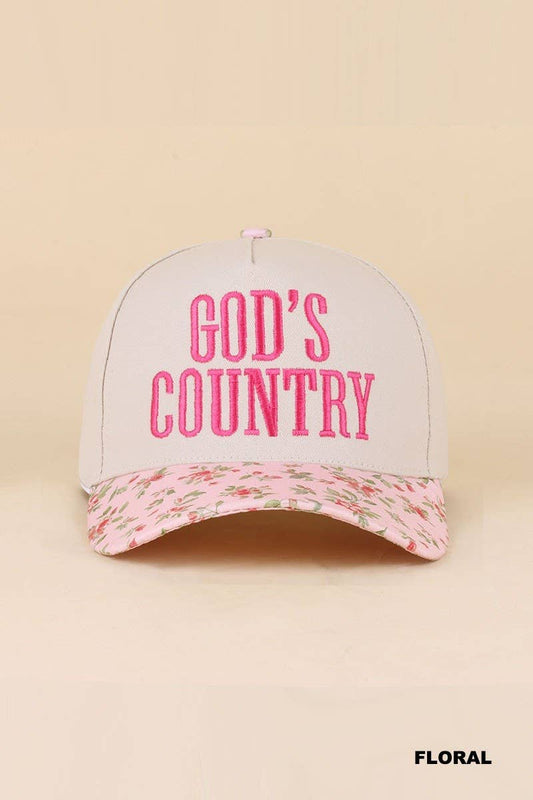 God's Country Two Tone Snapback Hat: FLORAL