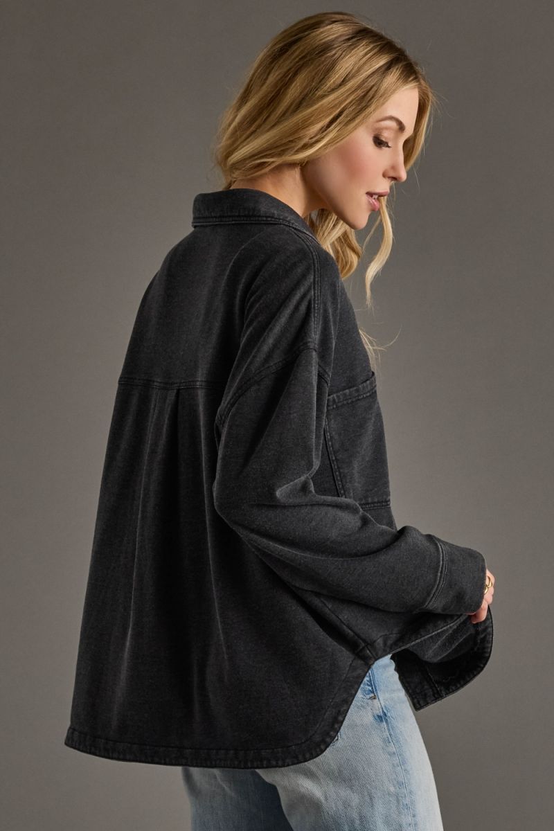 Brie Button Up- Black