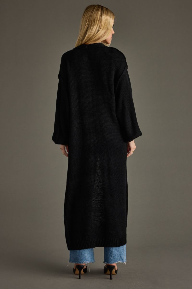 Hilton Duster Cardigan - Black