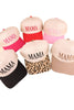 Mama Two Tone Canvas Cotton Cap: PINK