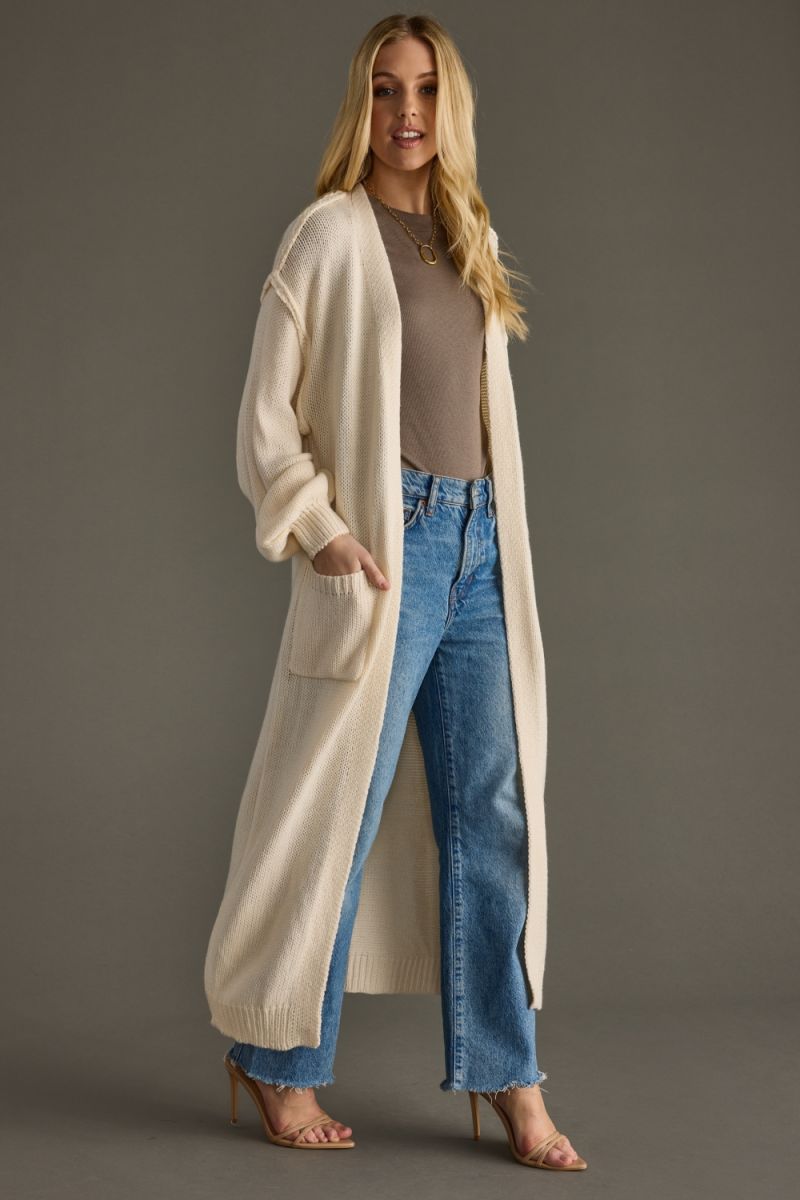 Hilton Duster Cardigan - Ivory