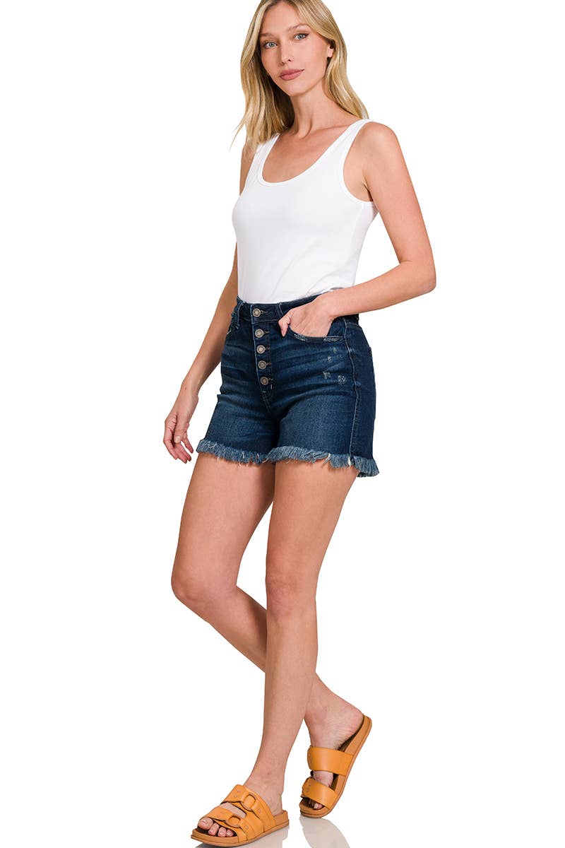 Cotton Crop Tank Top: WHITE
