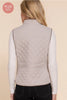 Hayle Quilted Vest- Pale Taupe Plus