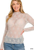Lace See-through Layering Top: IVORY