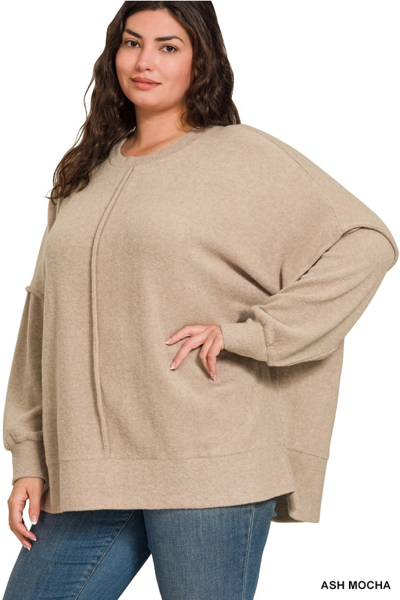 Adi Melange Sweater Ash Mocha Plus