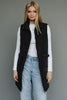 Elle Long Vest - Black