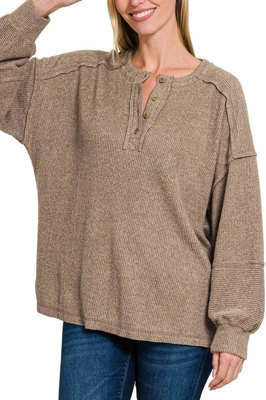 Mia Ribbed Sweater Mocha