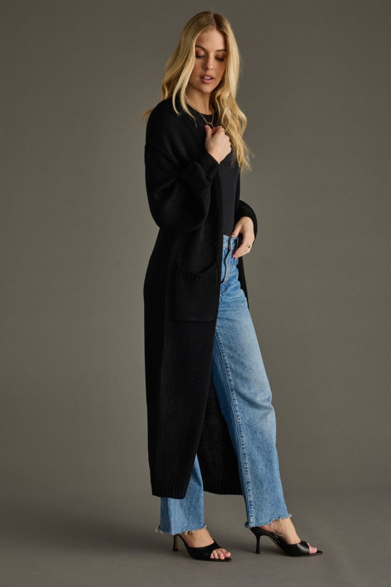 Hilton Duster Cardigan - Black
