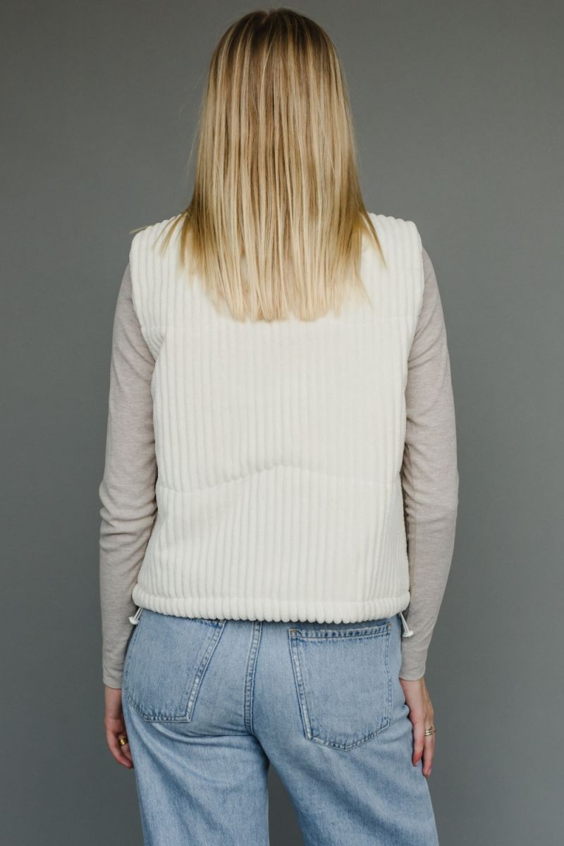 Taysha Corduroy Vest - Cream
