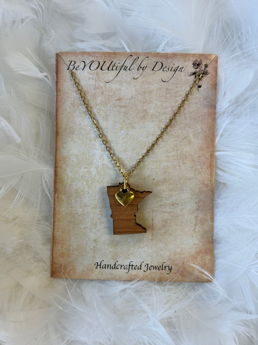 MN heart necklace