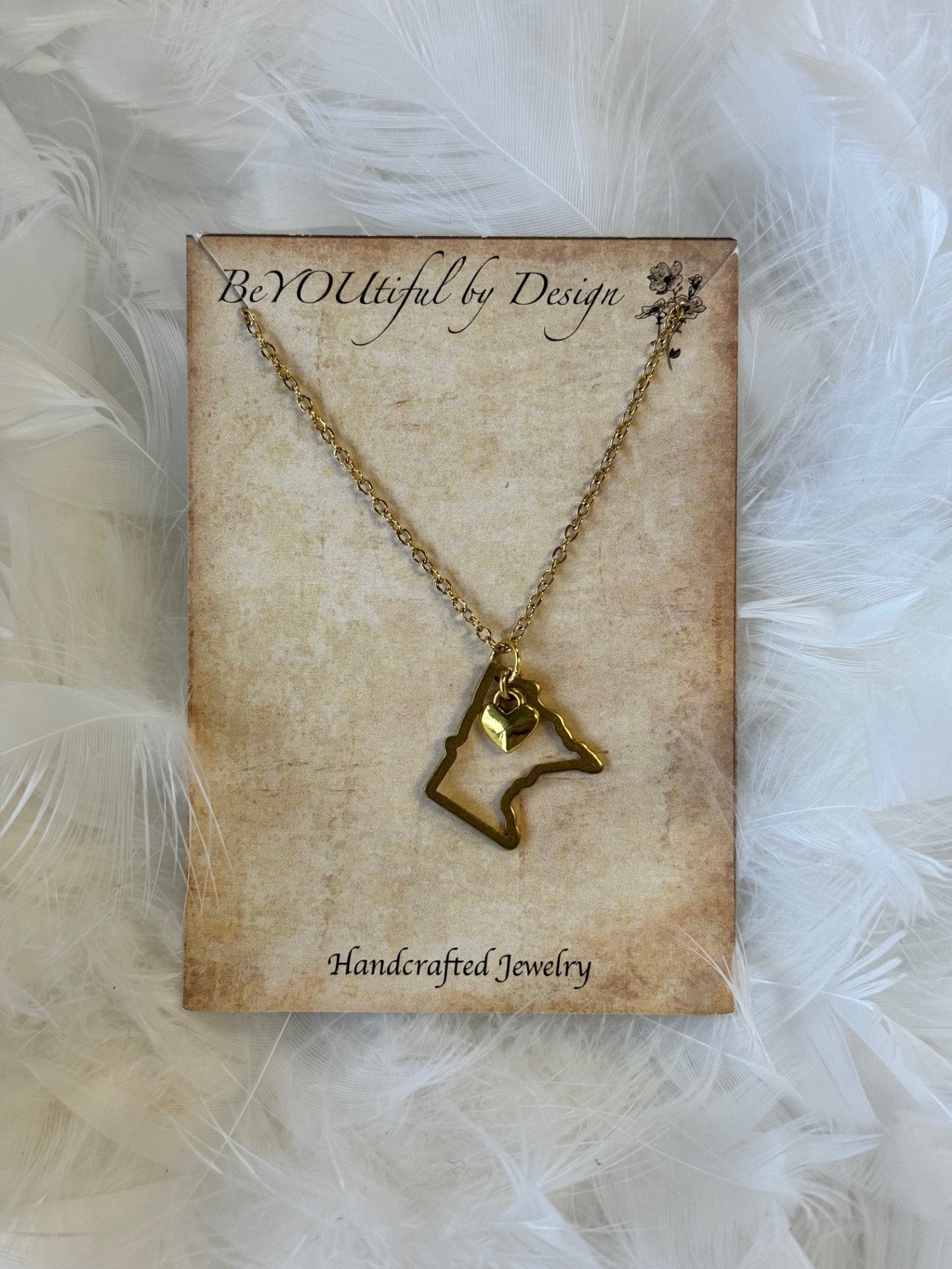 MN heart Necklace