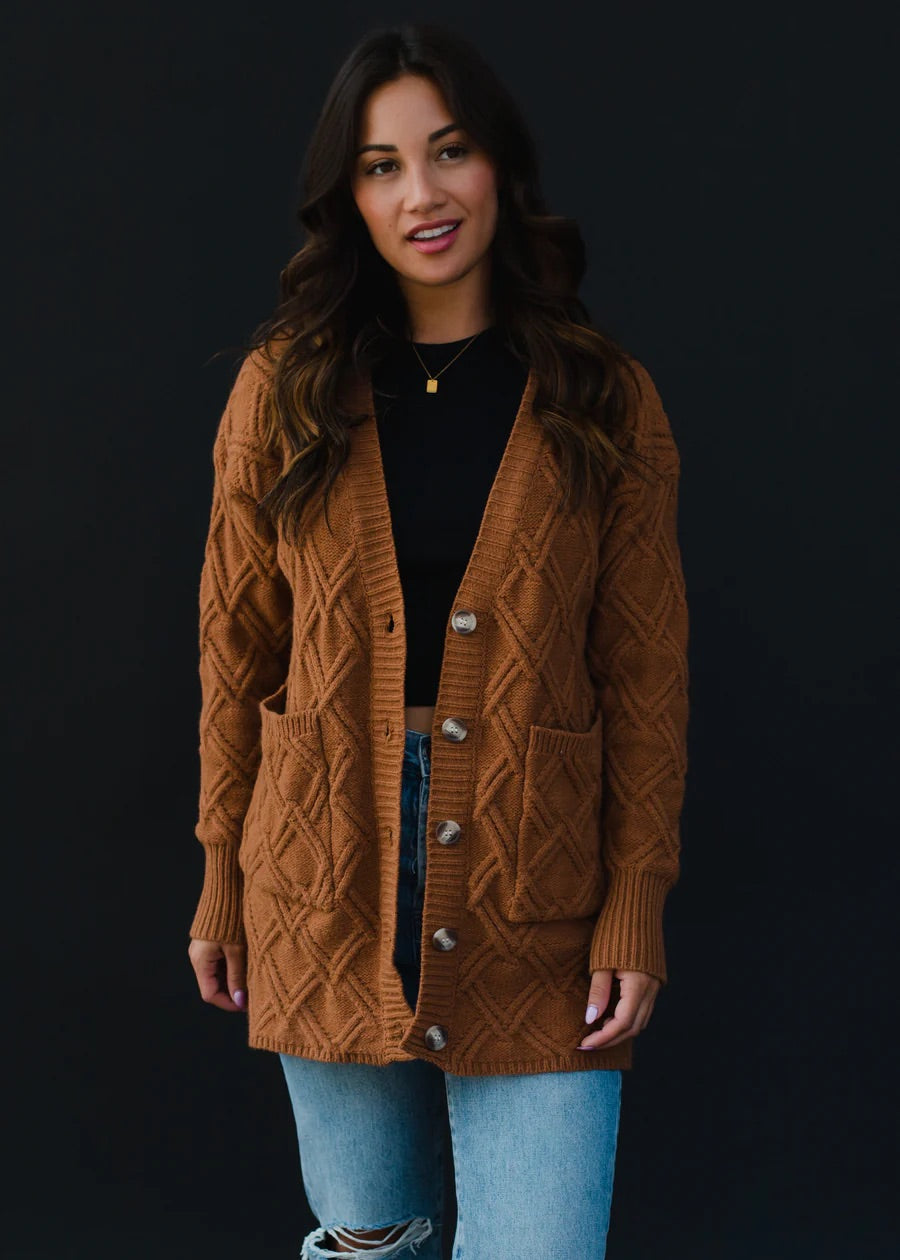 Brown Button Cardigan