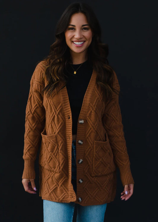 Brown Button Cardigan