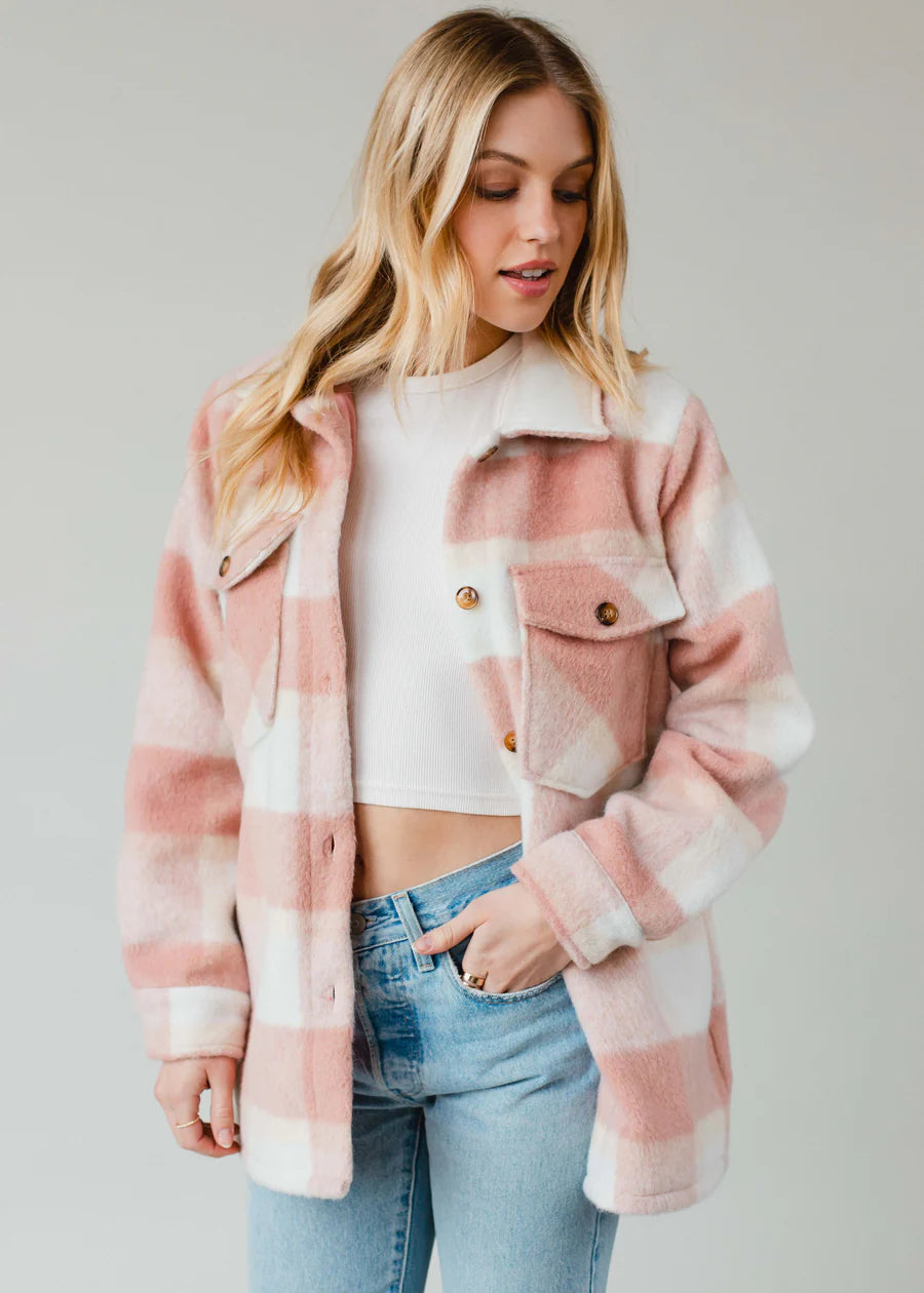 Pink Plaid Jacket