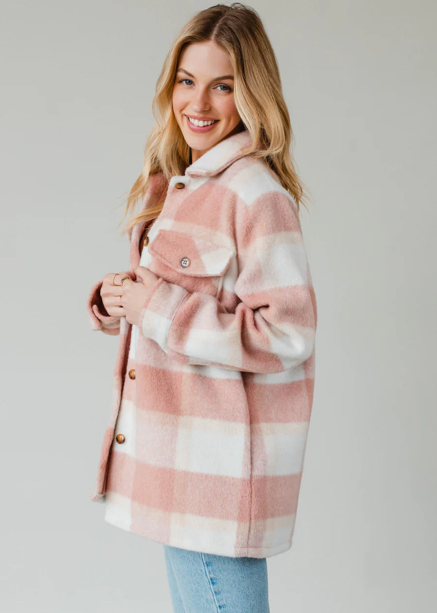 Pink Plaid Jacket