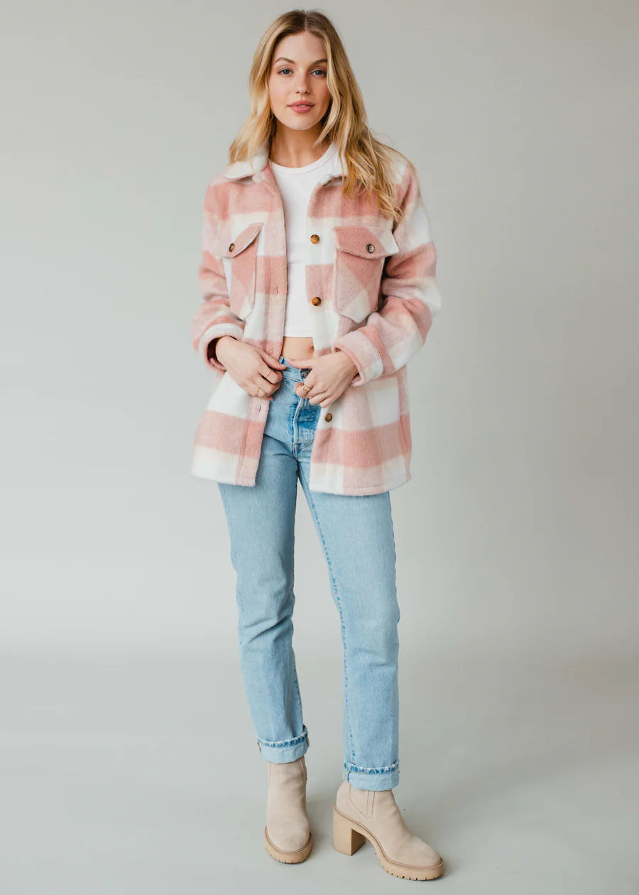 Pink Plaid Jacket
