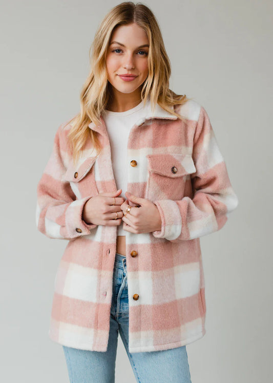 Pink Plaid Jacket