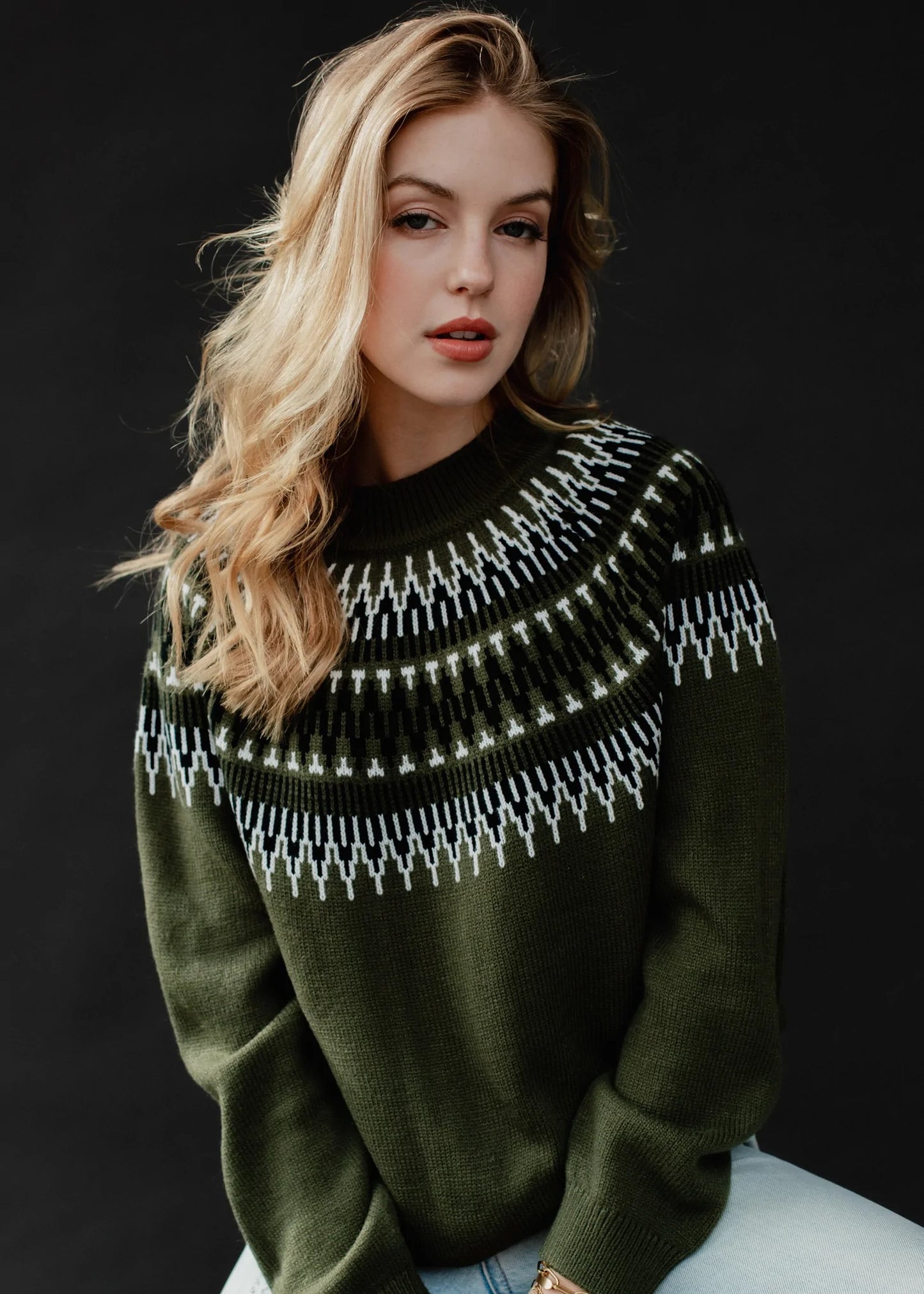 Knit Sweater Green