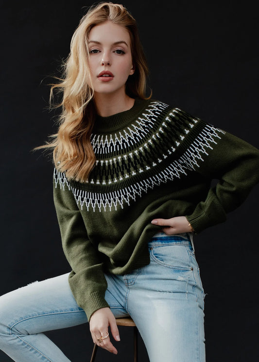 Knit Sweater Green