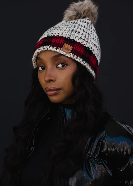 Red Buffalo Plaid Knit Hat