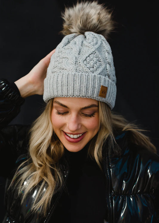 Light Grey Knit Hat