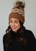 Brown & Cream Speckled Fleece Lined Hat