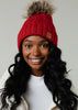 Red Knit Pom Hat