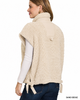 Oversized Faux Fur Vest: SAND BEIGE