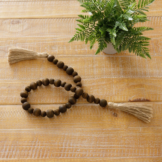 Brown Farmhouse Beads 31"