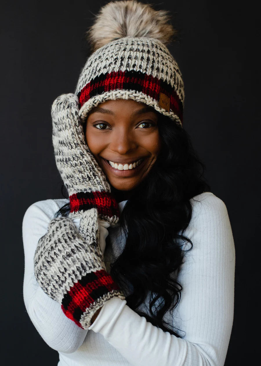 Red Buffalo Plaid Knit Hat