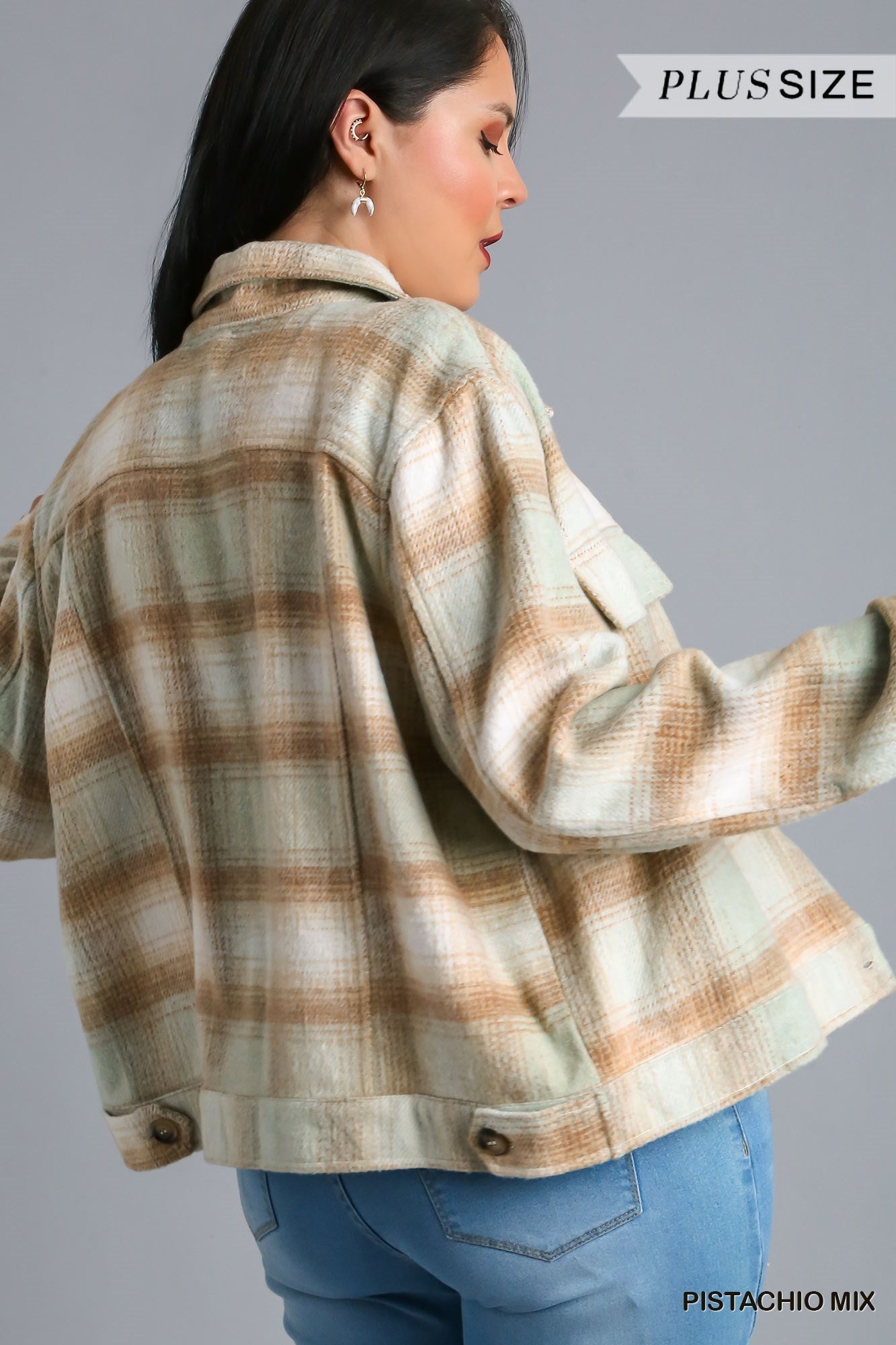Pistachio Shacket Plus