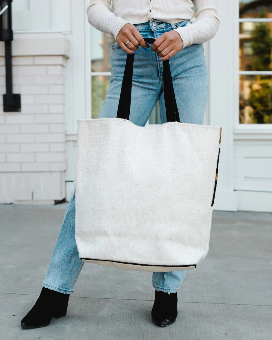 Woven Aztec Tote Bag