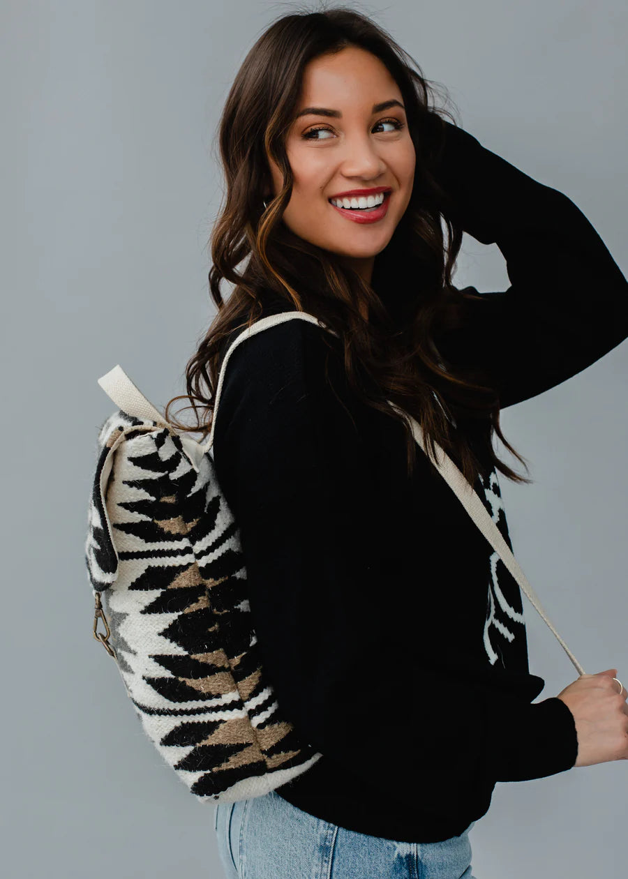 Woven Aztec Backpack