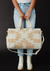 Aztec Woven Duffle Bag Cream