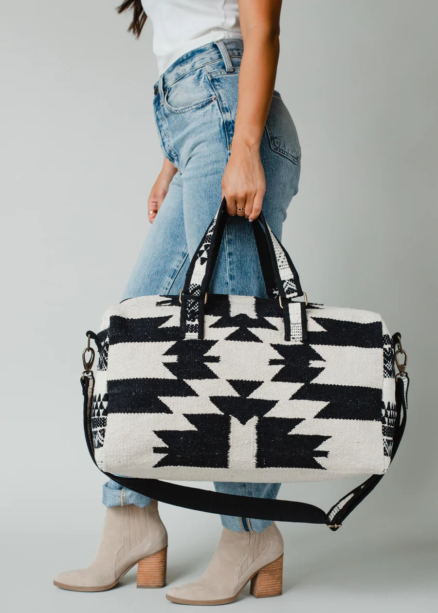 Woven Aztec Duffle Bag