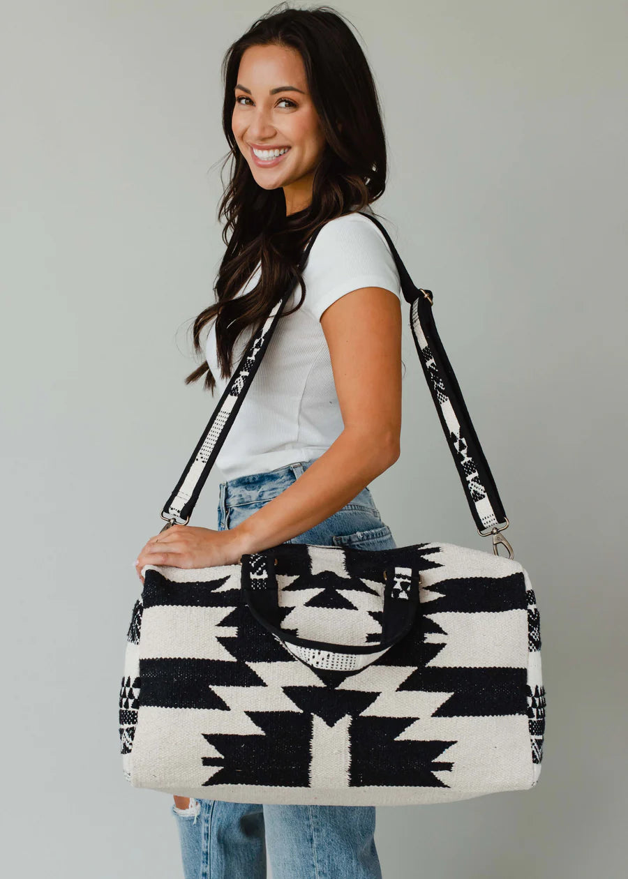 Woven Aztec Duffle Bag