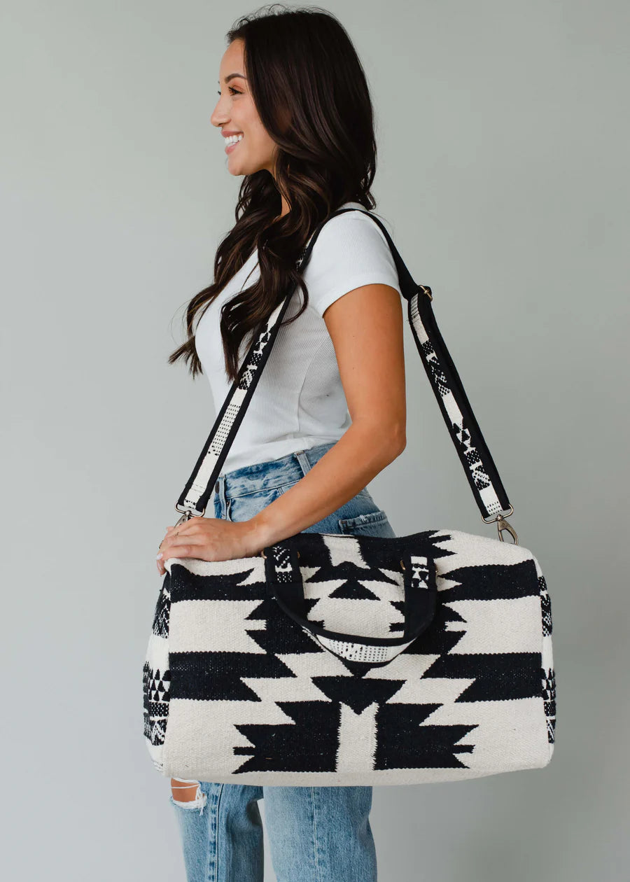Woven Aztec Duffle Bag