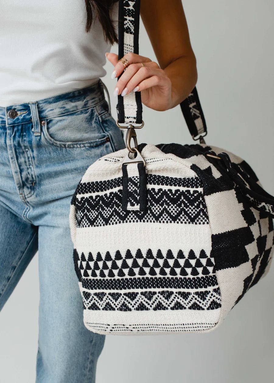 Woven Aztec Duffle Bag