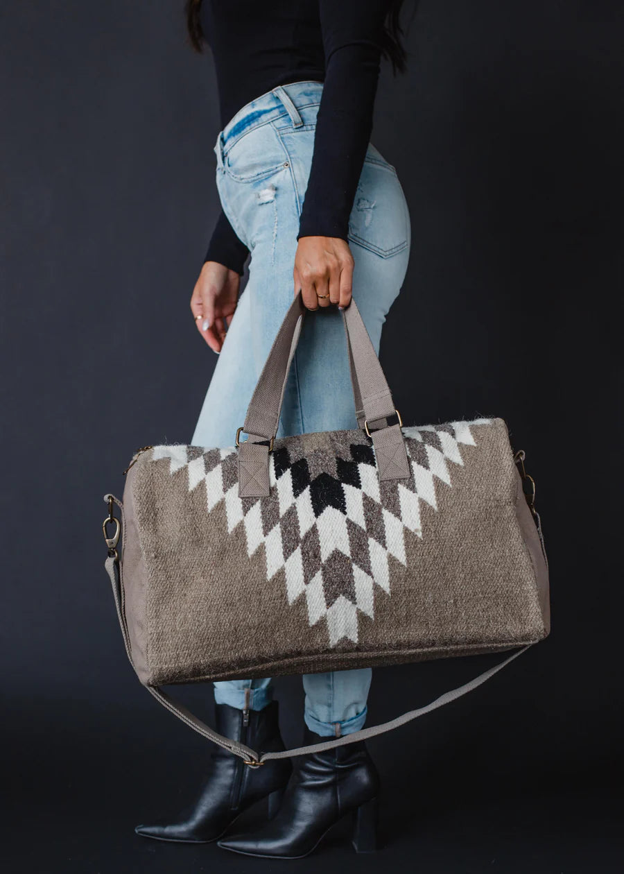 Woven Aztec Duffle Bag
