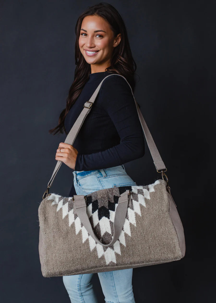 Woven Aztec Duffle Bag