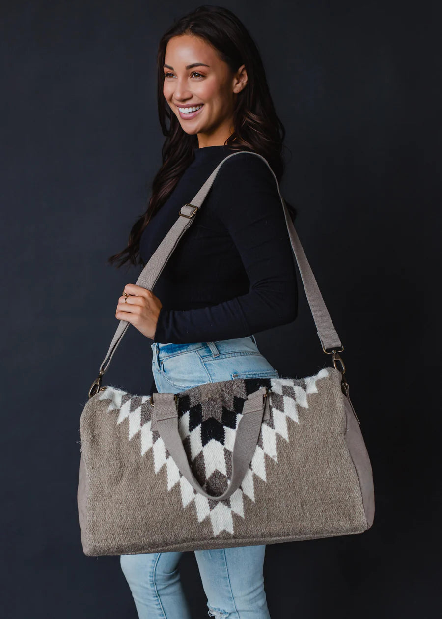 Woven Aztec Duffle Bag