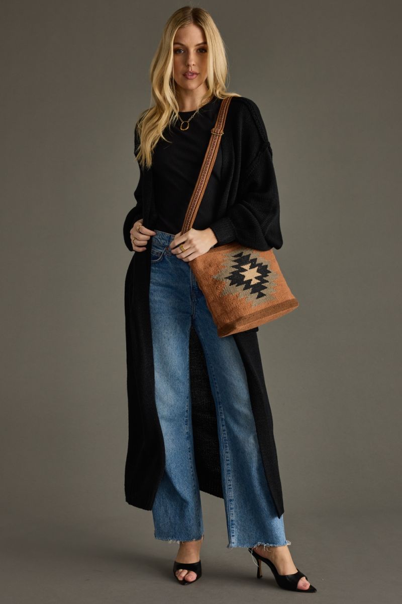 Hilton Duster Cardigan - Black