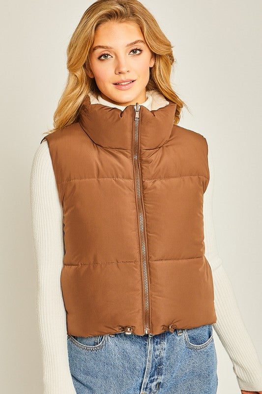 Heather Reversable Puffer Vest