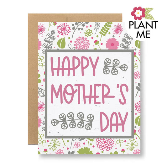 Plantable Seed Paper Greeting Card - {Mother's Day pink}