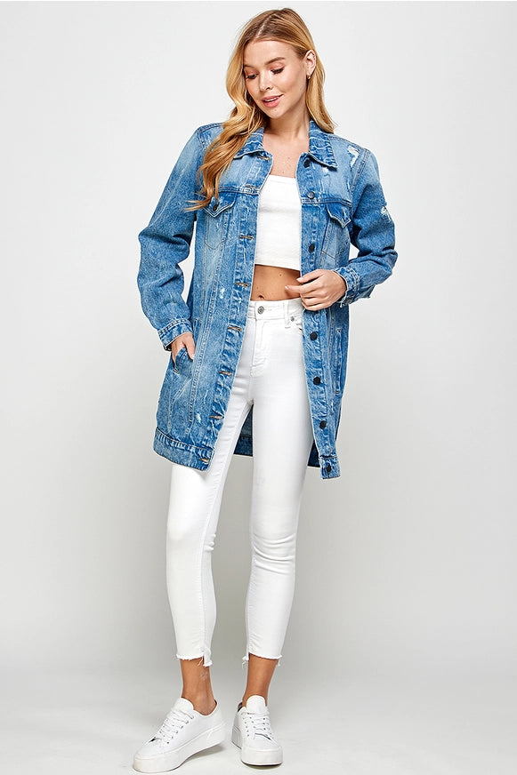 Delaney Long Denim Jacket