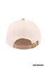 Yeehaw Two-tone Canvas Cotton Cap: ASH MOCHA