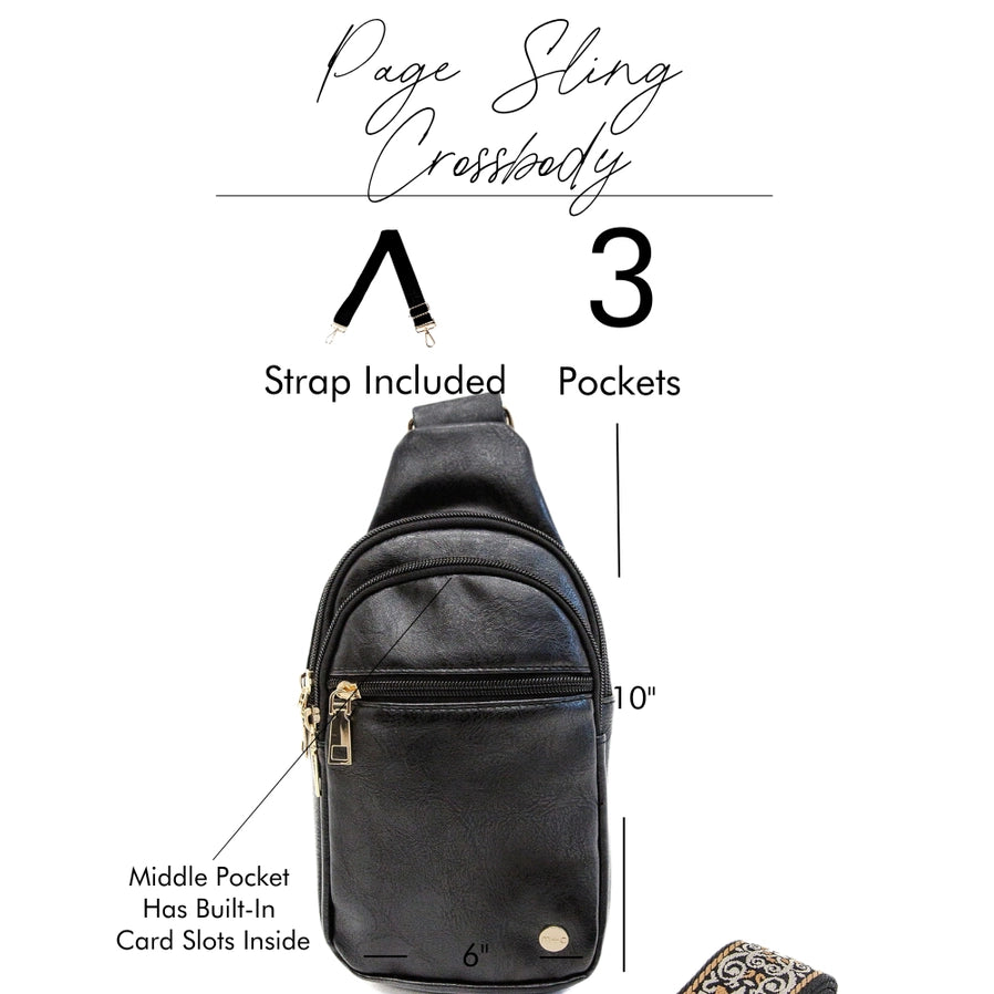 Page Convertable Crossbody Bag