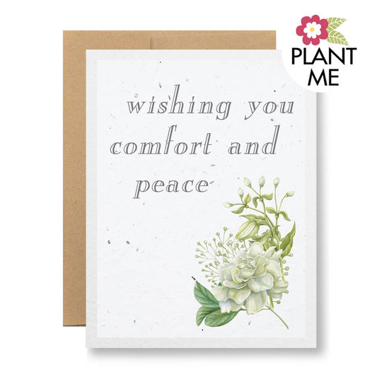 Plantable Seed Paper Greeting Card - ...comfort and peace