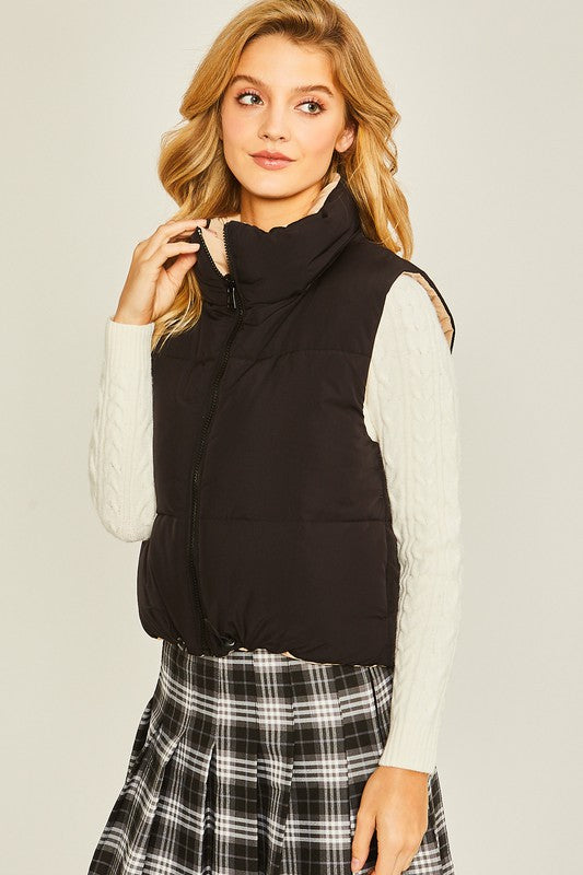 Heather Reversable Puffer Vest