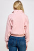 Pink Fleece Half Zip Sweatshirt